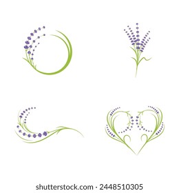 Lavender flower Vector icon illustration design Template