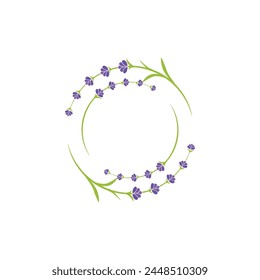 Lavender flower Vector icon illustration design Template