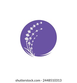 Plantilla de diseño de ilustración de Vector floral de lavanda