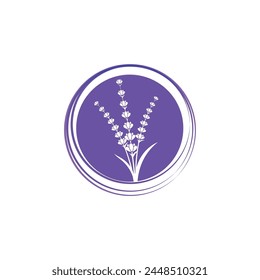 Lavender flower Vector icon illustration design Template