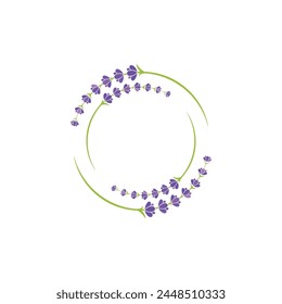 Lavender flower Vector icon illustration design Template