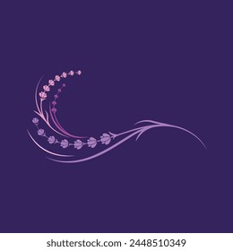 Lavender flower Vector icon illustration design Template