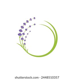 Lavendelblume Vektorgrafik Icon Illustration Design Vorlage