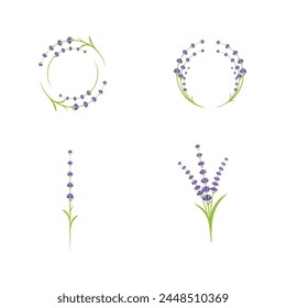 Lavender flower Vector icon illustration design Template