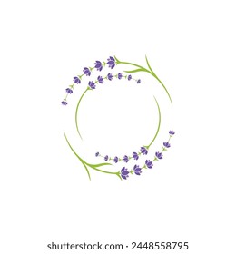 Plantilla de diseño de ilustración de Vector floral de lavanda