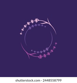 Lavender flower Vector icon illustration design Template