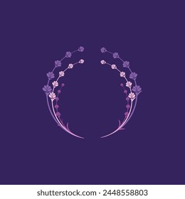 Lavendelblume Vektorgrafik Icon Illustration Design Vorlage