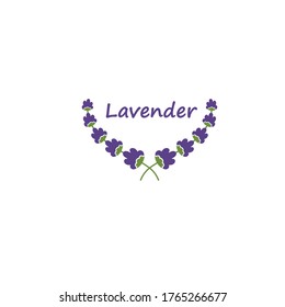 plantilla de diseño de ilustración de vectores de flores de lavanda