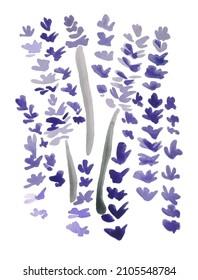 lavender flowers watercolor texture vector abstract background 