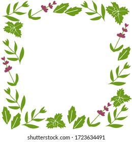Marco de lavanda. Ilustraciones hechas a mano para telas, papel y otros proyectos de impresión y web. Vector