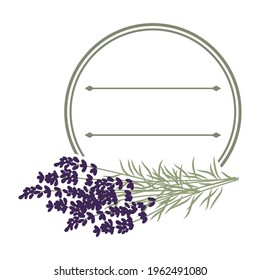 lavender frame, vector graphic design element