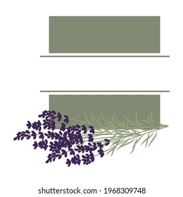 lavender frame, vector graphic design element