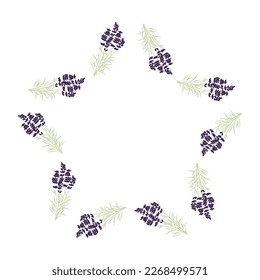 lavender frame, vector graphic design element