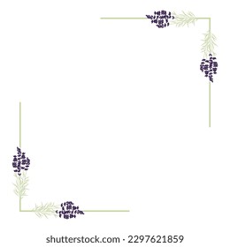 marco lavanda, elemento de diseño gráfico vectorial