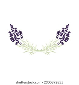 lavender frame, vector graphic design element