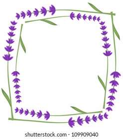 Lavender frame. Vector illustration