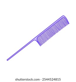 Cepillo de pelo de lavanda en estilo doodle. Cepillo para el cabello dibujado a mano, perfecto para mostrar las características del cepillo para el cabello y mejorar las rutinas de peinado para un cabello suave y hermoso. Linda herramienta de peluquería dibujada a mano.