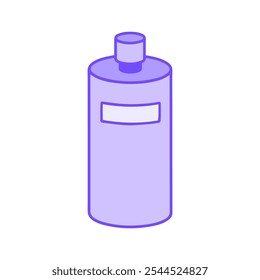 Lavender hair care mask bottle in doodle style isolated. Hand drawn illustration of hair mask, perfect for promoting hair mask benefits, enhancing hair care routines for healthy, beautiful hairstyle.