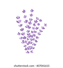 lavender hand drawn element. vector illustration