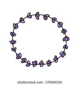 lavender hand drawn element. vector illustration
