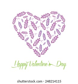 Lavender heart illustration