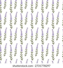 Lavender herb pattern. Wild botany seamless ornament