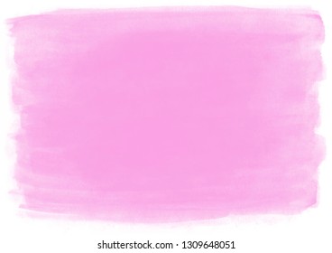 Lavender horizontal watercolor background. Created with real brush strokes. Vector.