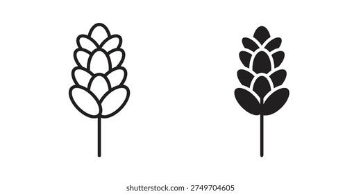 Lavender icon concept. Thin line symbol. Vector illustration isolated. Editable stroke.