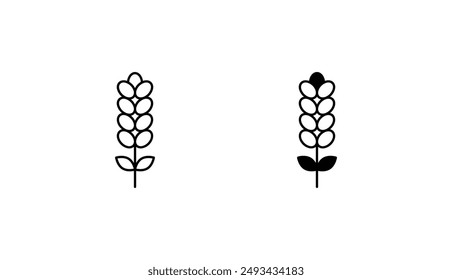 Lavender icon design with white background stock illustration