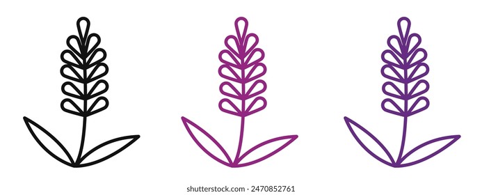 Lavender icon mark in filled style