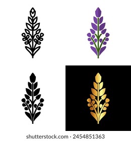 Icono de lavanda, perfecto para proyectos relacionados con el bienestar, la relajación y la belleza natural, el icono de lavanda simboliza la calma, la pureza y las propiedades terapéuticas de las flores fragantes.