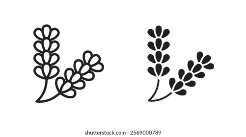 Lavender icon set vector graphics designs