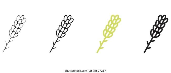 lavender icon vector flat illustration.