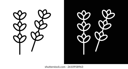 Lavender icon Vector isolated outline drawing.