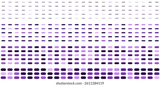 Lavender to Indigo Oval Pattern  Pixelated Purple Mosaic on White Background