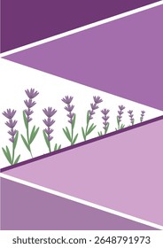 Lavender journal and notebook purple flower vector design. Violet flower background