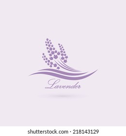 Lavender label - vector illustration