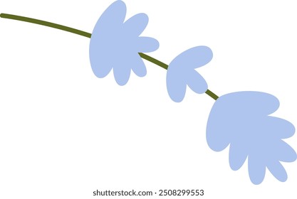 Lavender Leaf Plant Vector Illustration