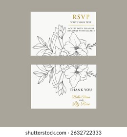 Lavender Line Art. Lavender Labels with Shop banner. Botanical Background trendy minimalist lavender wedding invitation card, Lavender banner template. Floral Line Art Illustration.