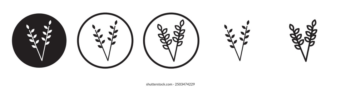 Conjunto de Vector de icono de línea de lavanda.