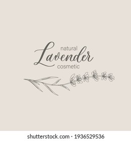 Logo et branche du prêteur. Herbe de mariage dessinée à la main, plante et monogramme pour invitation, enregistrer la date, la conception de la carte. Illustration vectorielle botanique rustique et tendance.