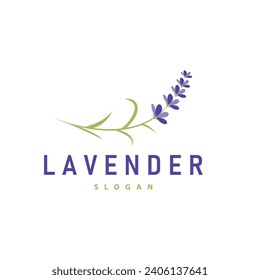 Lavender Logo Elegant Purple Flower Plant Illustration Floral Ornament Design