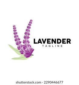 Lavender Logo, Hand Drawn Wedding Plant Design, Agriculture Vector, Symbol Illustration Template Icon