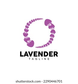 Logo de Lavanda, Diseño de Planta de Bodas de Mano, Vector de Agricultura, Icono de Plantilla de Ilustración de Símbolo