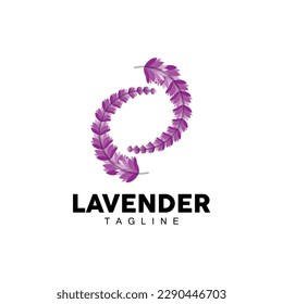 Logo de Lavanda, Diseño de Planta de Bodas de Mano, Vector de Agricultura, Icono de Plantilla de Ilustración de Símbolo