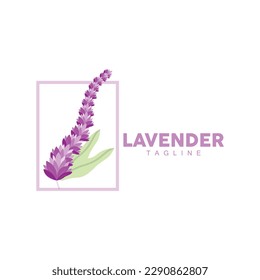 Lavender Logo, Hand Drawn Wedding Plant Design, Agriculture Vector, Symbol Illustration Template Icon