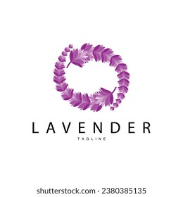 Lavender Logo, Hand Drawn Wedding Plant Design, Vector Lavender Plant Perfume Illustration Design