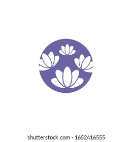 Naturaleza del símbolo vectorial de la plantilla de logotipo de lavanda