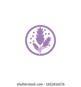 Naturaleza del símbolo vectorial de la plantilla de logotipo de lavanda