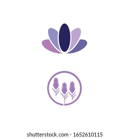 Naturaleza del símbolo vectorial de la plantilla de logotipo de lavanda